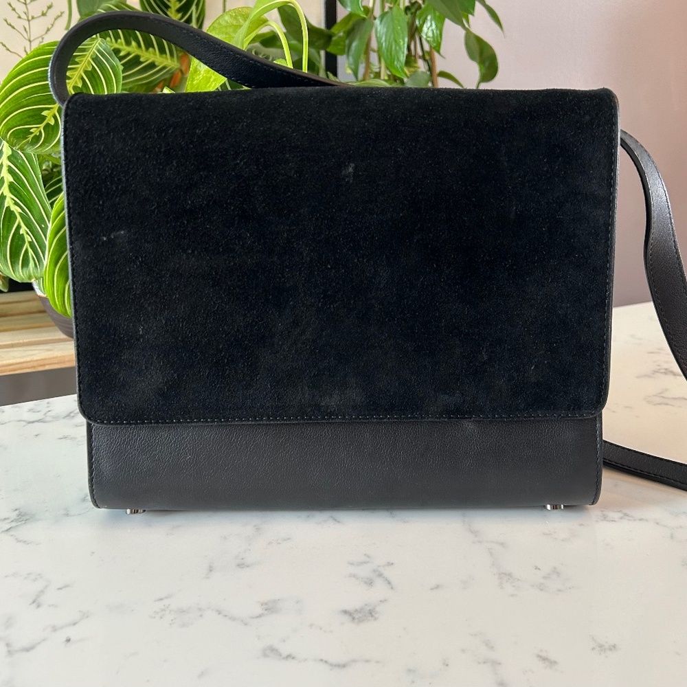 Everlane Petra Crossbody - Leather And Suede - Black
